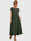 Women's Casual Pocket Dress in Green