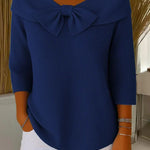 Lena Elegant Sweater in Dark Blue