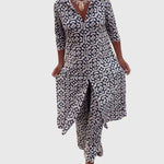 Women's Elegant Vintage Two-Piece Set in White