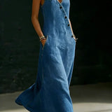 Women's Button-Front Denim Maxi Dress, photo 6