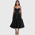Jane Elegant Maxi Dress in Black