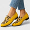 Women's Relaxed Fit Loafers in Yellow Leopard
