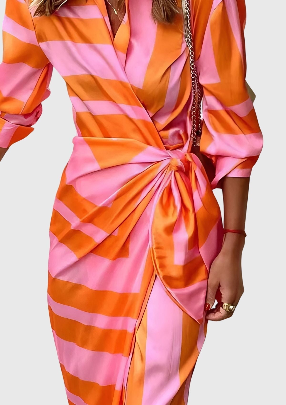 Women's Elegant Wrap Dress with Print, photo 6