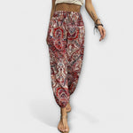 Women's Ethnic Graphic Pants in Red