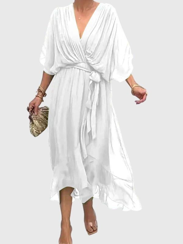 Bethany Elegant Dress in White
