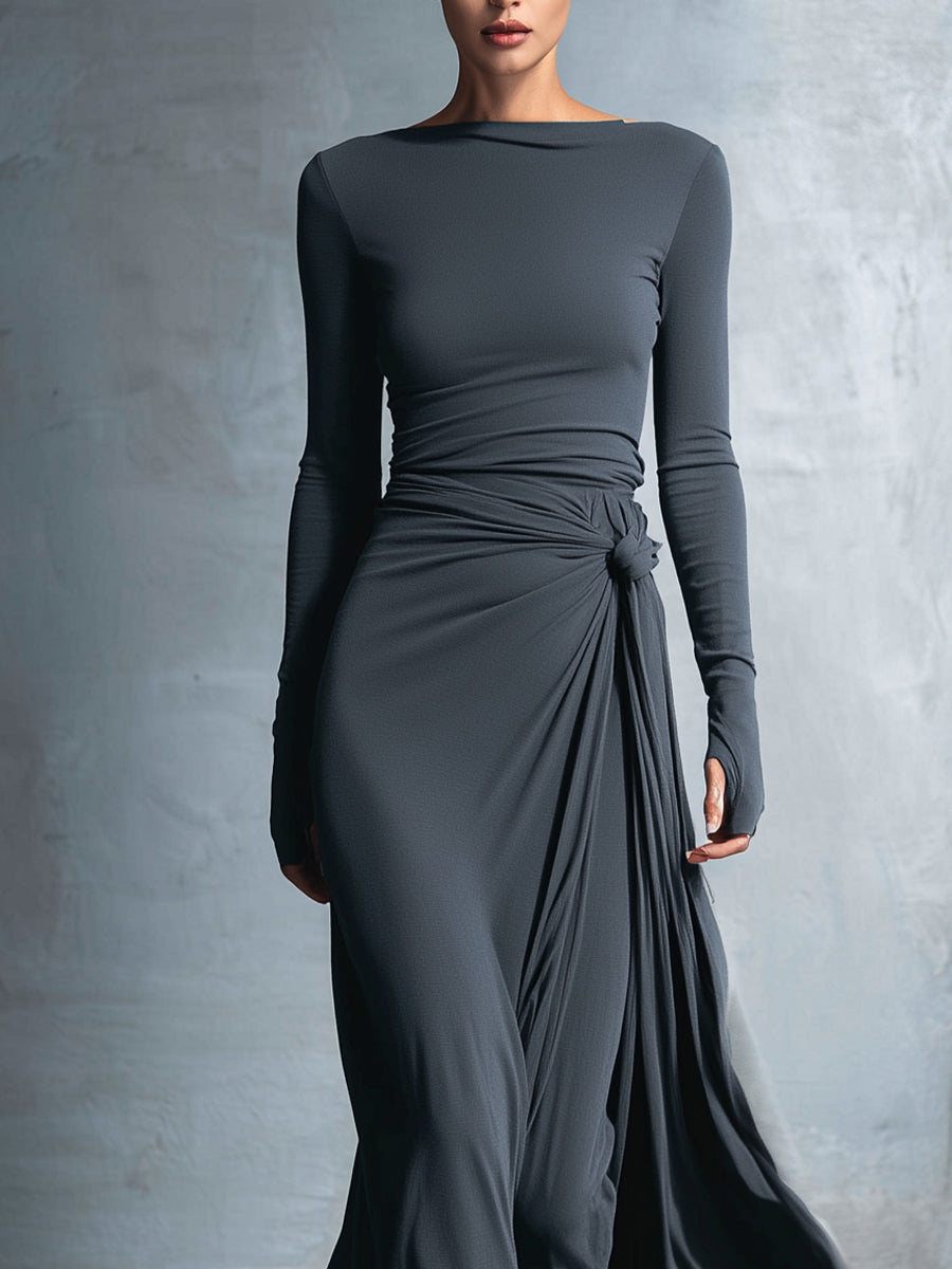 Women's Maxi dress with side knot, photo 6