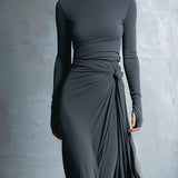 Women's Maxi Dress with Side Knot – Naomie, photo 6