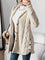 Women's Plush Hooded Jacket in Beige