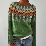 Women's Retro Island-Inspired Sweater