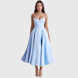 Jane Elegant Maxi Dress in Blue