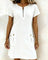 Women's Cotton Dress with Zipper Pocket in White