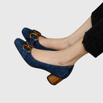 Women's Stylish High Heels in Dark Blue