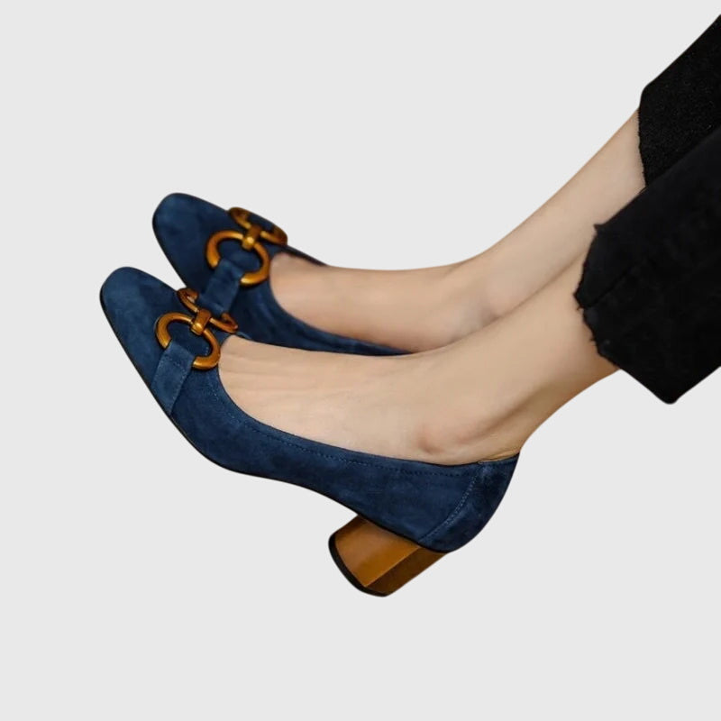 Women's Stylish High Heels in Dark Blue