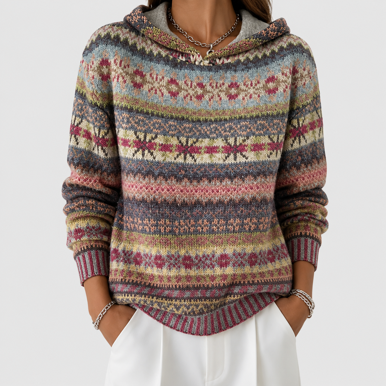 Women's Retro Boho-Pattern Sweatshirt