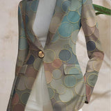 Women's Multicolor Polka Dot Blazer, photo 4