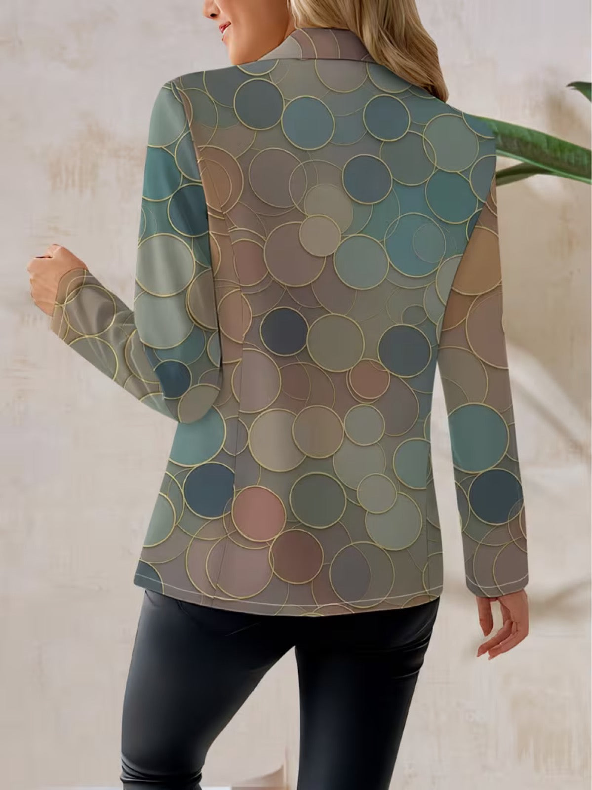 Women's Multicolor Polka Dot Blazer, photo 5