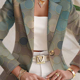 Women's Multicolor Polka Dot Blazer, photo 6
