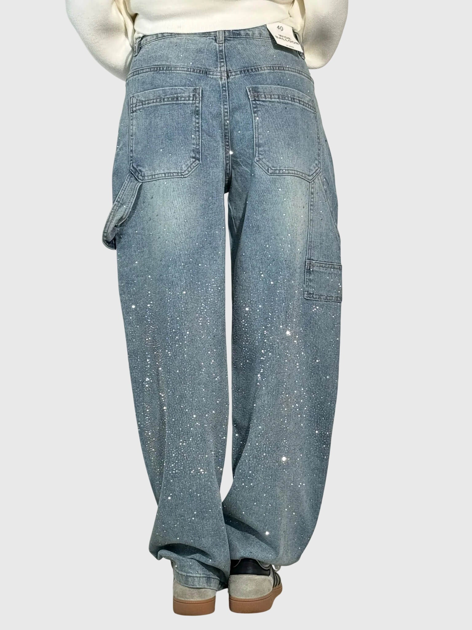 Women's Diamond Pants in Light Blue