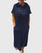 Women's Casual Hoodie Dress in Navy Blue