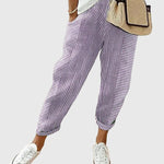 Women's Elegant Autumn Pants in Purple