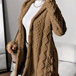 Women's Plush Hooded Jacket in Brown
