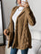 Women's Plush Hooded Jacket in Brown