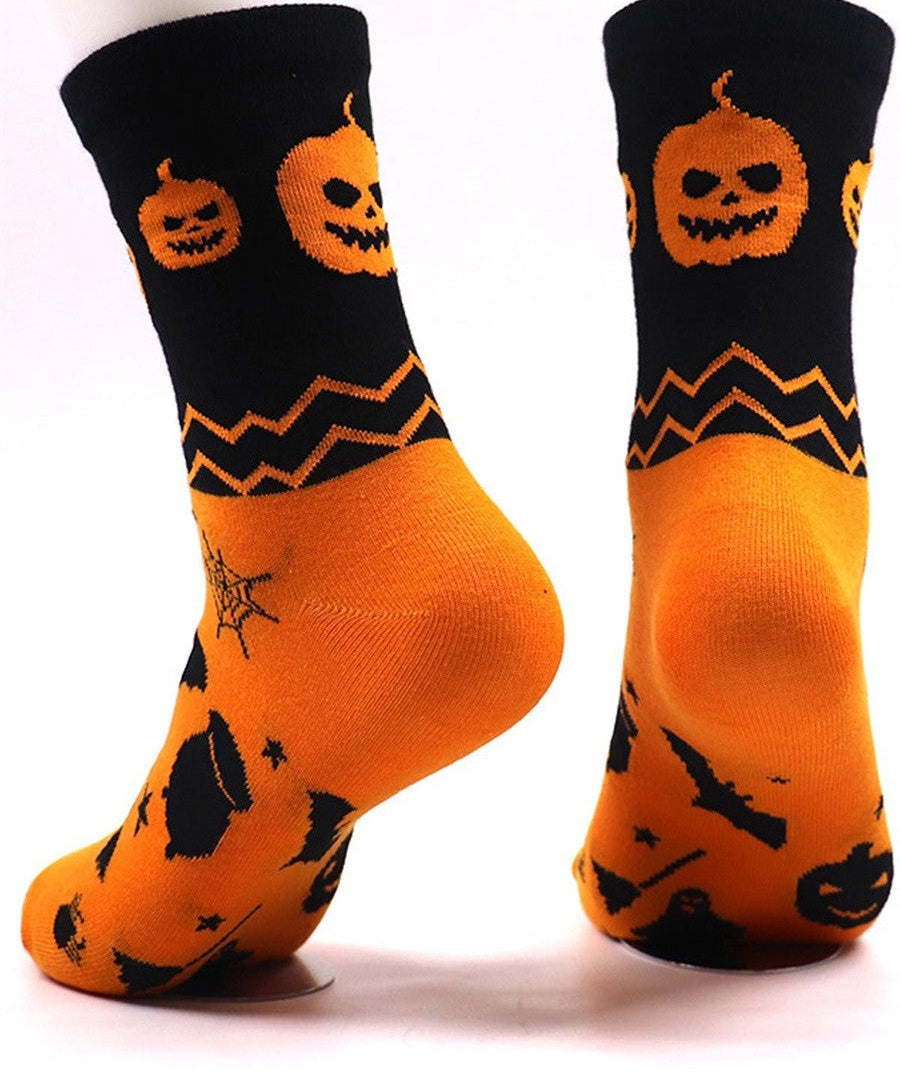 Jack-o'-Lantern Socks