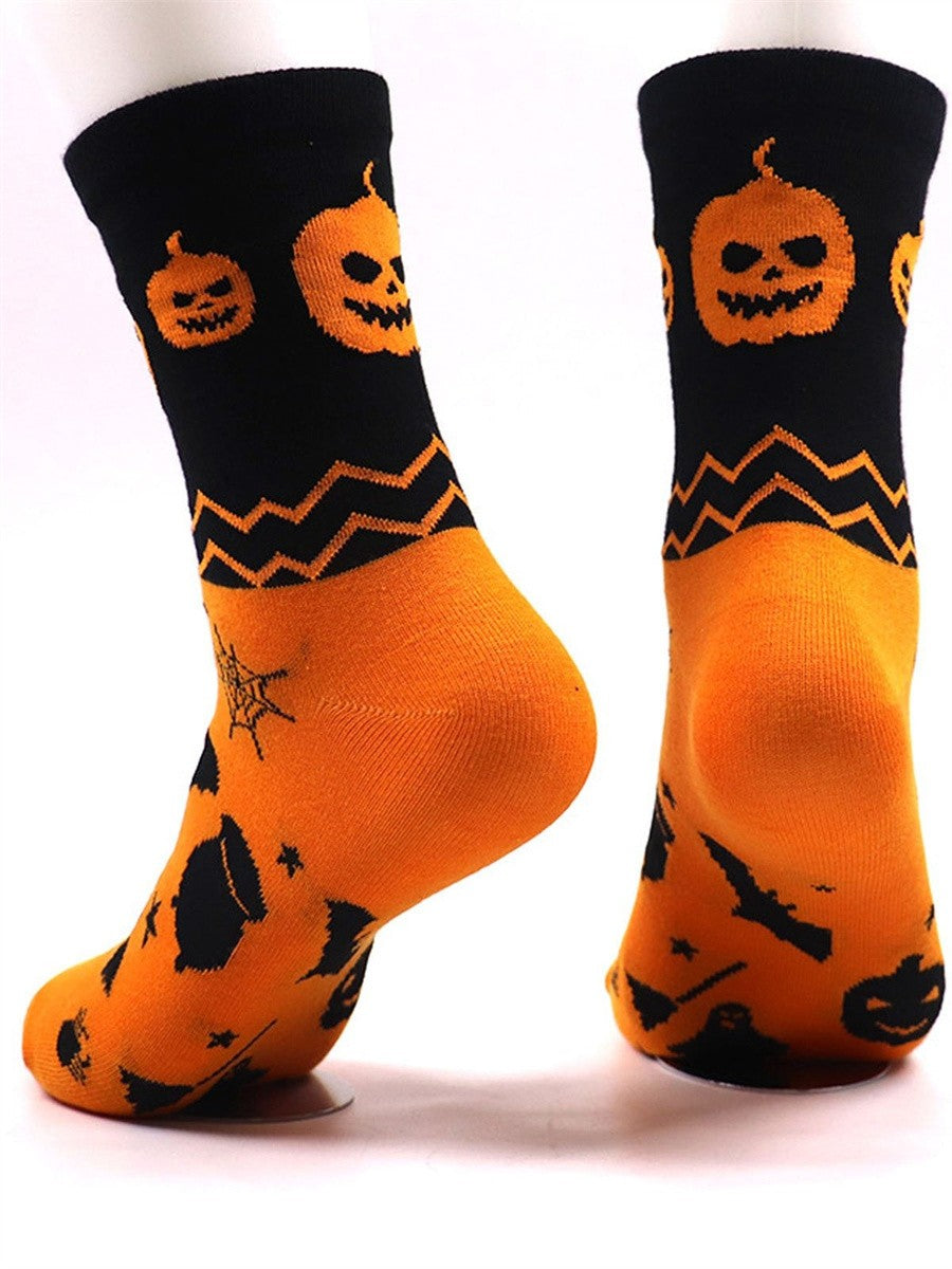 Jack-o'-Lantern Socks