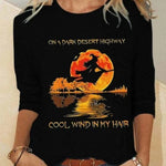 Women's Witch Moon Graphic Top in Black