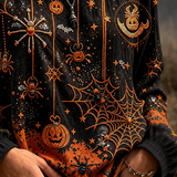 Women's Spider Web Pumpkin Blouse, photo 2