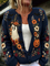 Women's Embroidered Ghost Pumpkin Cardigan in Black
