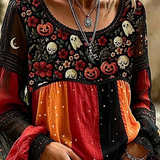 Women's Embroidered Halloween Lace Blouse, photo 3