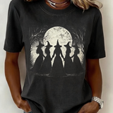 Women's Moonlit Witches Tee in Black