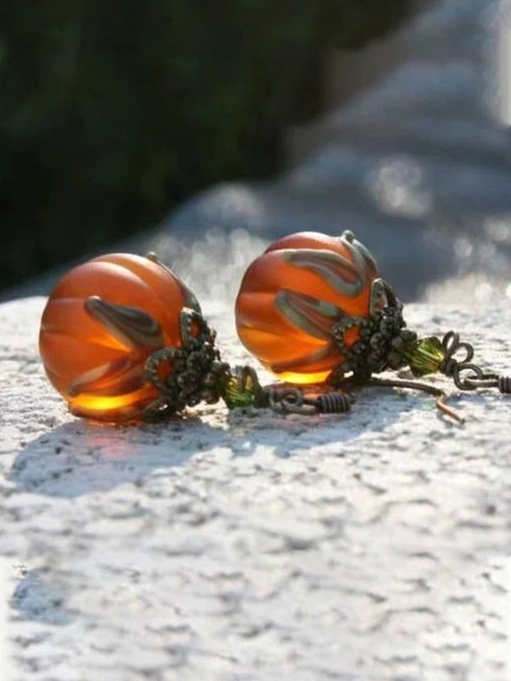 Women's Vintage Pumpkin Earrings, photo 4