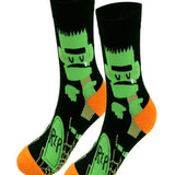Women's Haunted House Cotton Socks in Green