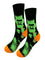 Women's Haunted House Cotton Socks in Green