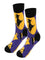 Women's Haunted House Cotton Socks in Yellow