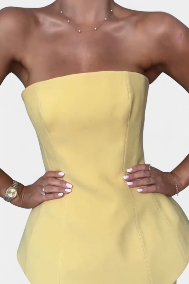 Strapless Bandeau Top with Pleated Skirt Set, photo 4