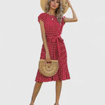 Allyzhea Elegant Dress in Red