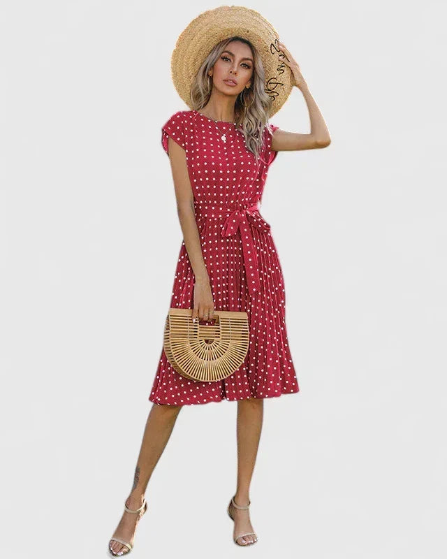 Allyzhea Elegant Dress in Red