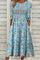 Women's Petal Muse Midi Dress in Blue