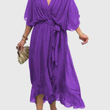 Bethany Elegant Dress in Purple / Violet