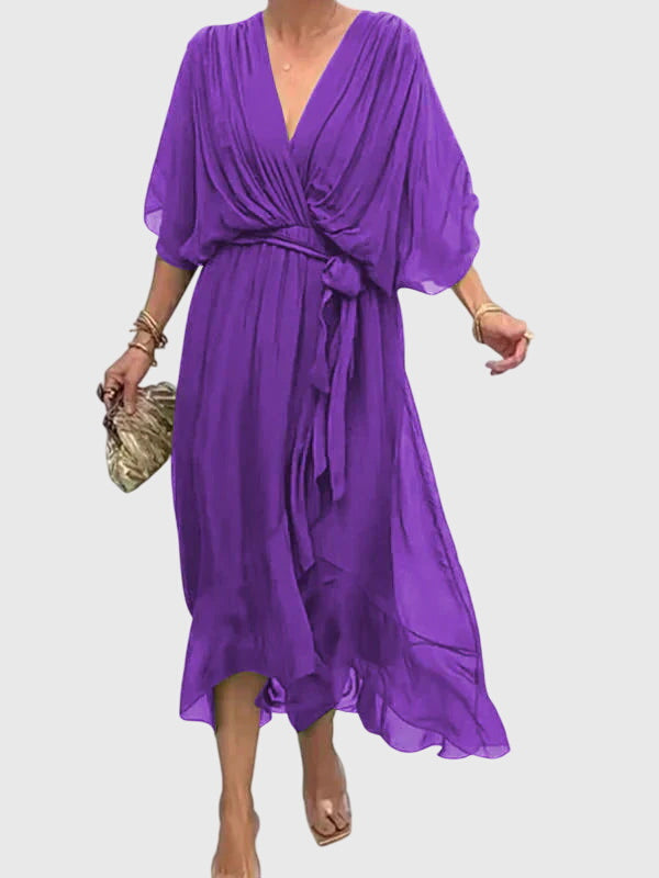 Bethany Elegant Dress in Purple / Violet
