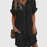 Gianelleza Sophisticated Midi Dress in Black
