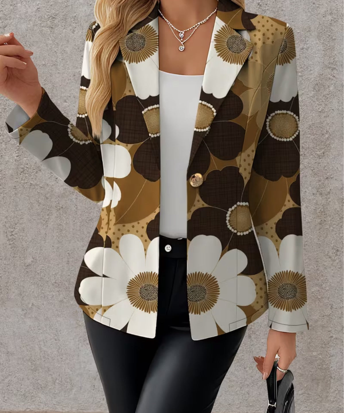 Women's Daisy Print Blazer, photo 2