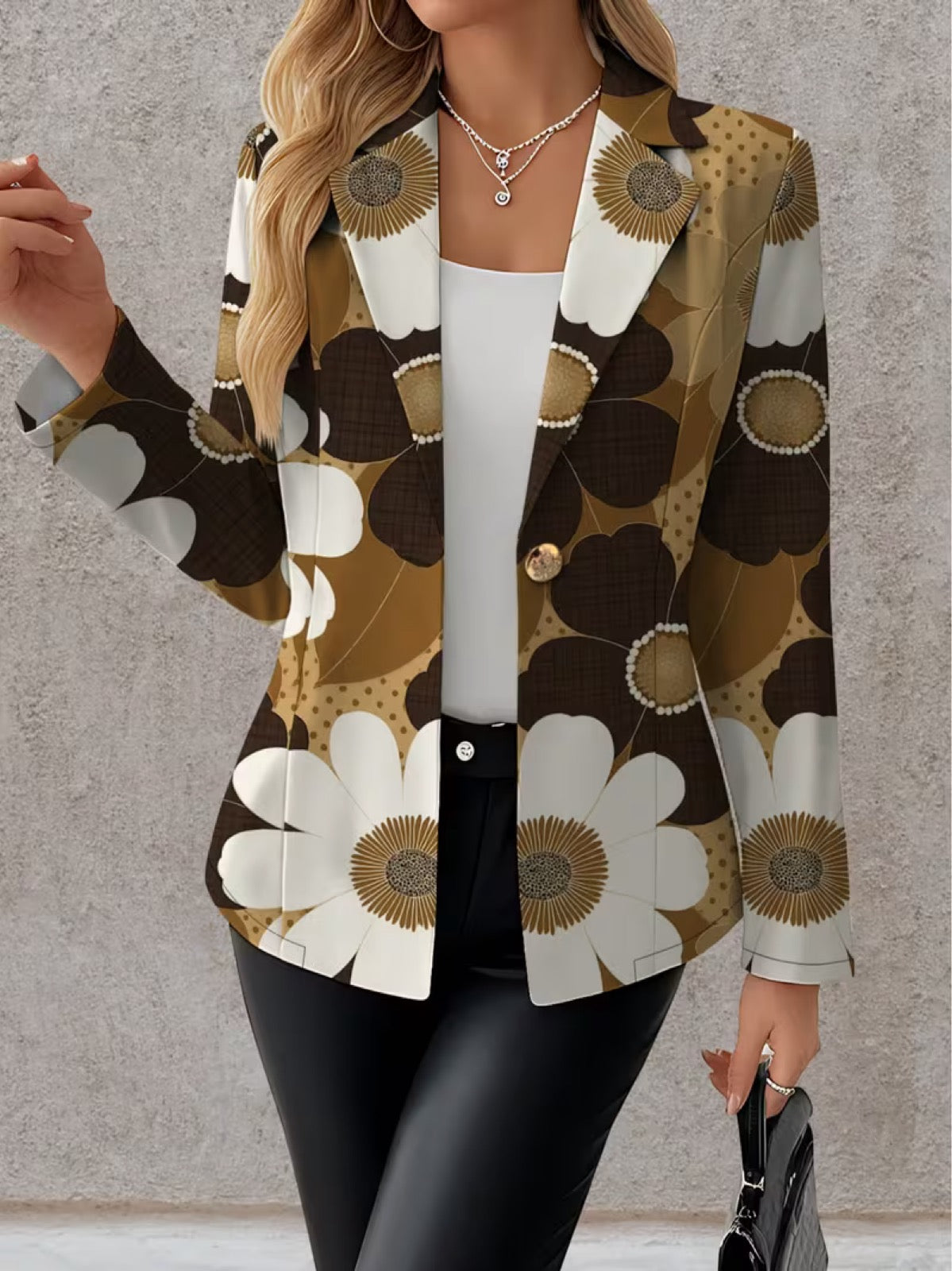Women's Daisy Print Blazer, photo 2