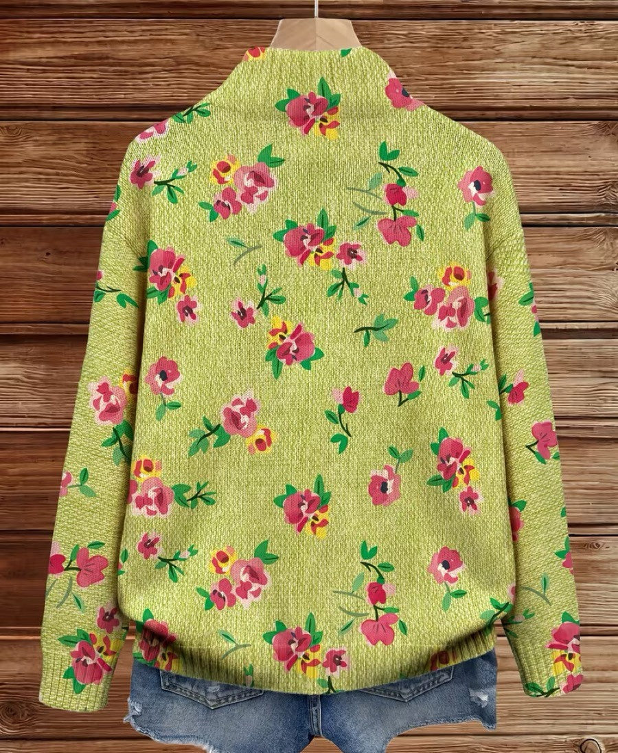 Women's Floral Zip Cardigan, photo 4