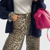Women's Vintage Jeans with Leopard Print, photo 2