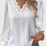 Women's Elegant Pullover Blouse in White