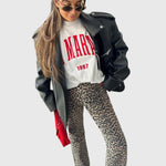 Women's Vintage Jeans with Leopard Print, photo 4